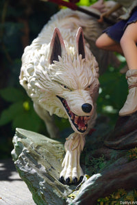 Princesse Mononoké, ghibli, figurine San, figurine à peindre, loup