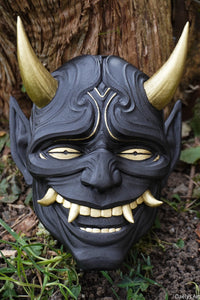 Masque oni, masque démon japonais, décoration japonaise, folklore japonais, japon traditionnel, Yokaï, Hannya, Daëlys Art