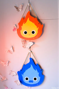 Calcifer, décoration murale Calcifer, ghibli, mignon, décoration mignonne, Daëlys Art