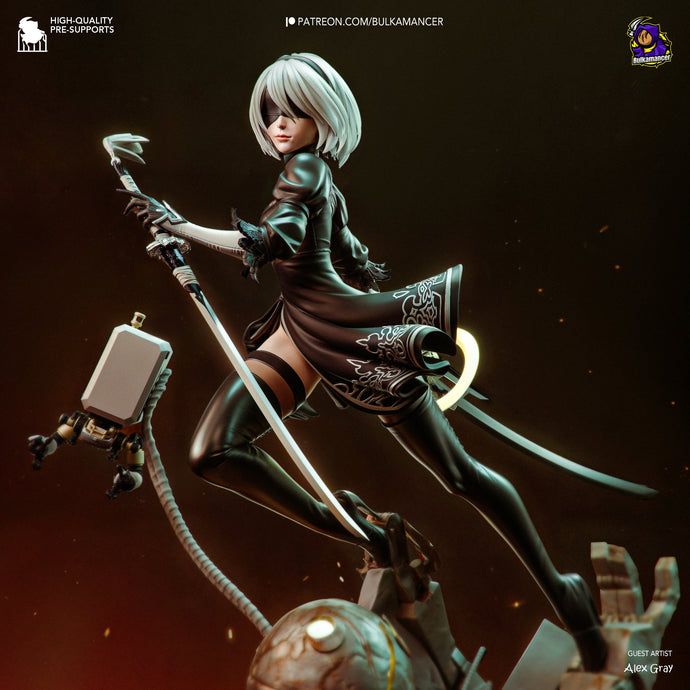 figurine 2b figurine nier, nier automata, figurine a peindre