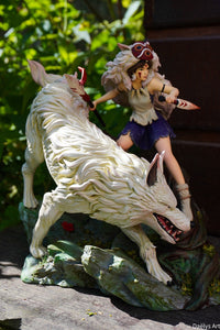 Princesse Mononoké, ghibli, figurine San, figurine à peindre, loup