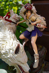 Princesse Mononoké, ghibli, figurine San, figurine à peindre, loup