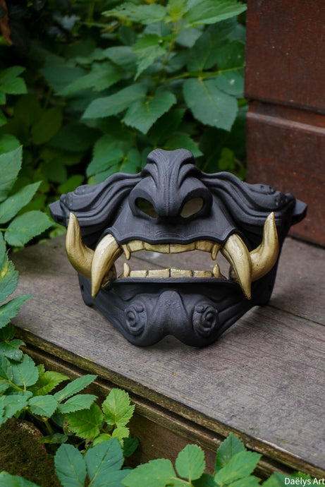 Masque mempo, masque Oni, masque mempo oni, masque samouraï, cosplay samouraï, cosplay Oni, masque démon japonais