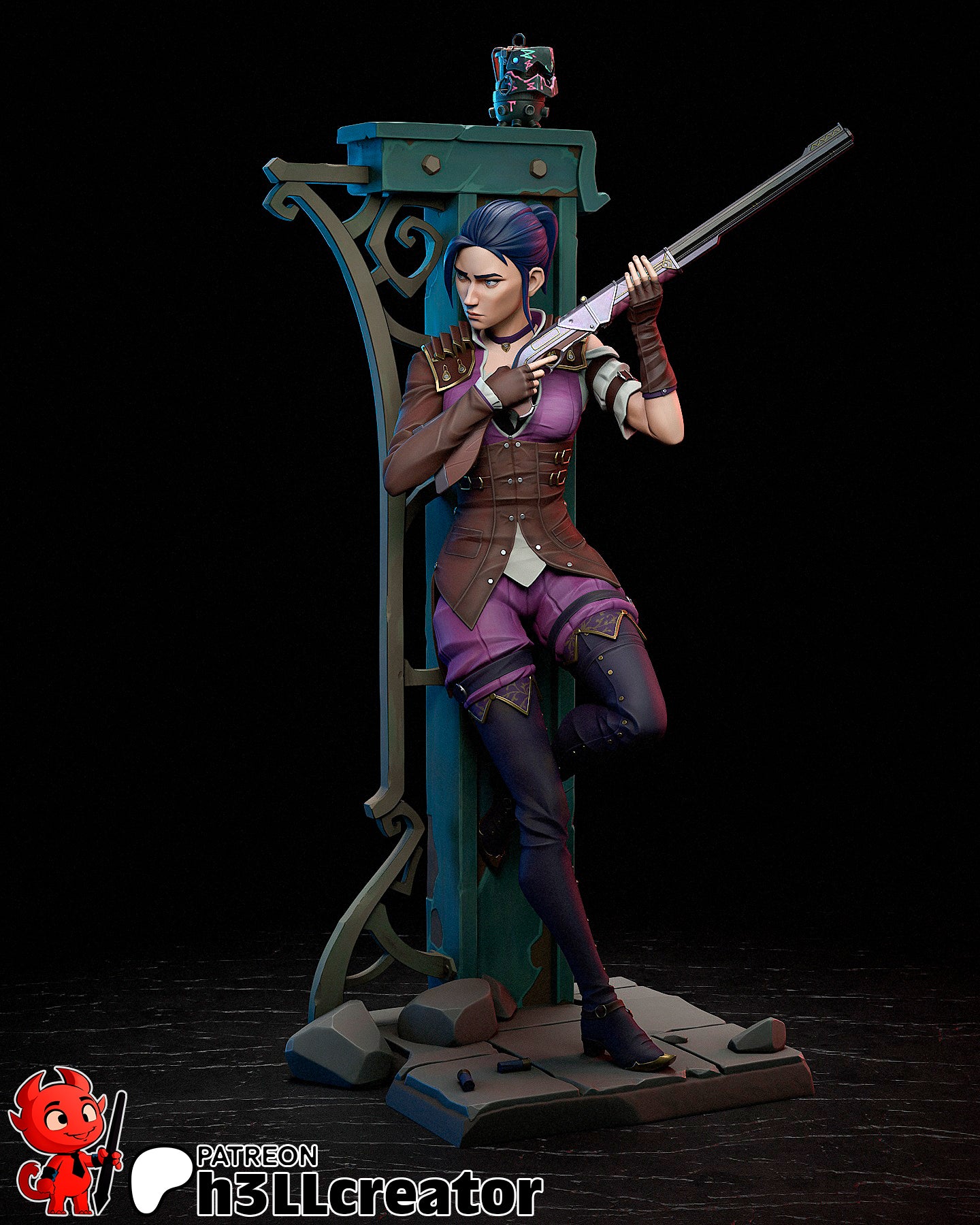 figurine arcane, figurine league of legends, figurine Caitlyn, figurine Jinx, figurine Vi