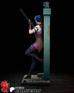 figurine arcane, figurine league of legends, figurine Caitlyn, figurine Jinx, figurine Vi