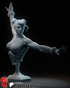 figurine a peindre, figurine chun li, figurine street fighter