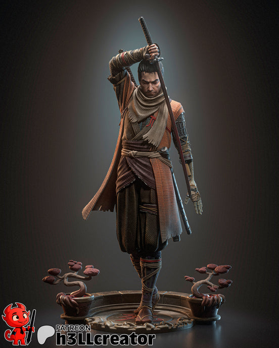 Sekiro, figurine Loup Sekiro, dark souls, shinobi, elden ring