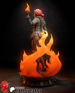 the witcher, figurine triss merigold, figurine the witcher 2, geralt de riv, figurine a peindre