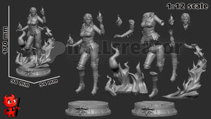 the witcher, figurine triss merigold, figurine the witcher 2, geralt de riv, figurine a peindre