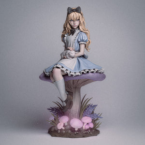 Alice au pays des merveilles, figurine Alice au pays des merveilles, figurine a peindre, Lewis Caroll
