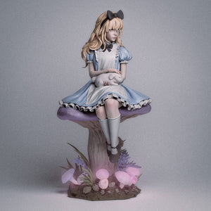 Alice au pays des merveilles, figurine Alice au pays des merveilles, figurine a peindre, Lewis Caroll