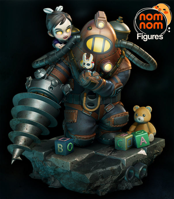 bioshock, big daddy little sister, figurine bioshock