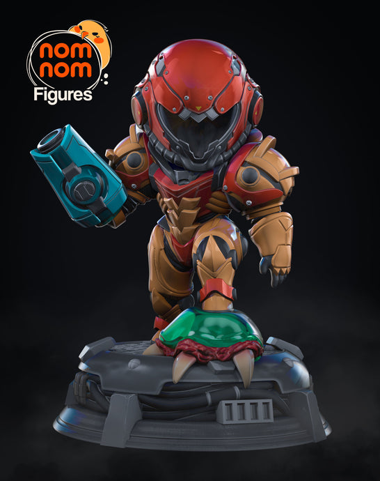 metroid, chibi metroid, samus, samus aran , figurine metroid, figurine samus