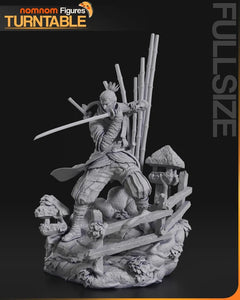 sekiro figurine, figurine loup sekiro, dark souls, figurine a peindre, samourai