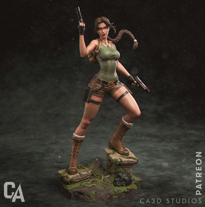 figurine tomb raider, figurine lara croft, figurine a peindre
