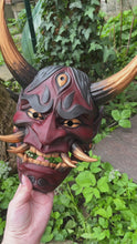 Load and play video in Gallery viewer, Wearable Hannya Mask - Red
