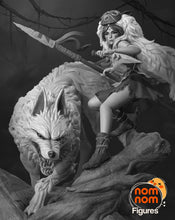 Load image into Gallery viewer, Princesse Mononoké, ghibli, figurine San, figurine à peindre, loup
